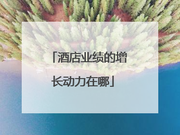酒店业绩的增长动力在哪