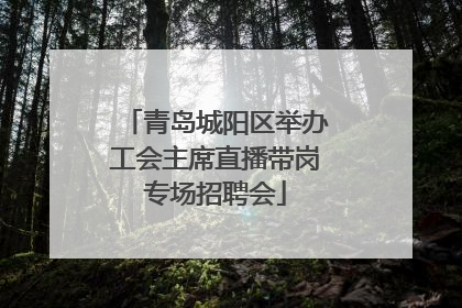 青岛城阳区举办工会主席直播带岗专场招聘会