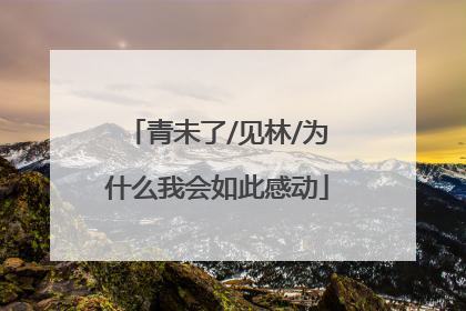 青未了/见林/为什么我会如此感动