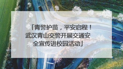 青警护苗，平安启程！武汉青山交警开展交通安全宣传进校园活动
