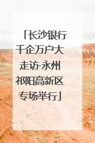 长沙银行千企万户大走访·永州祁阳高新区专场举行
