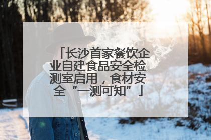 长沙首家餐饮企业自建食品安全检测室启用，食材安全“一测可知”