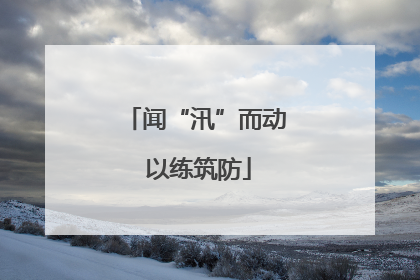 闻“汛”而动 以练筑防