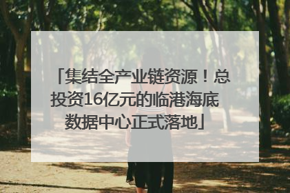 集结全产业链资源！总投资16亿元的临港海底数据中心正式落地
