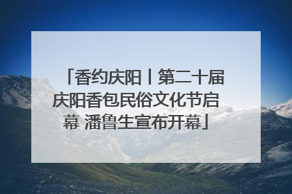 香约庆阳丨第二十届庆阳香包民俗文化节启幕 潘鲁生宣布开幕