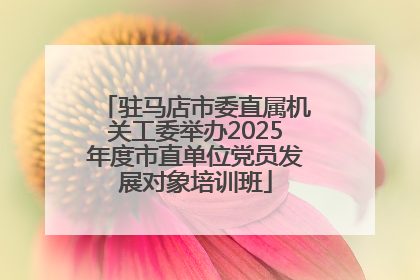 驻马店市委直属机关工委举办2025年度市直单位党员发展对象培训班