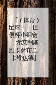 （体育）足球——世俱杯小组赛：尤文图斯胜卡萨布兰卡维达德