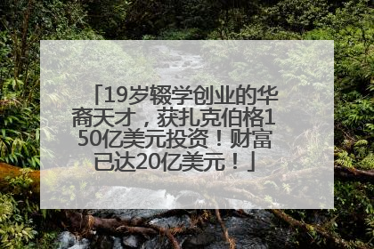 19岁辍学创业的华裔天才，获扎克伯格150亿美元投资！财富已达20亿美元！