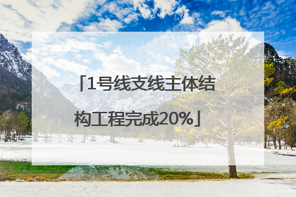 1号线支线主体结构工程完成20%