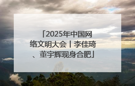 2025年中国网络文明大会丨李佳琦、董宇辉现身合肥
