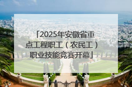 2025年安徽省重点工程职工（农民工）职业技能竞赛开幕