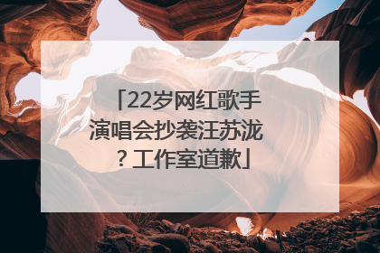 22岁网红歌手演唱会抄袭汪苏泷？工作室道歉