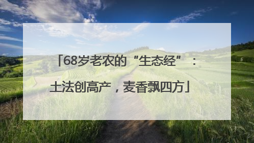 68岁老农的“生态经”：土法创高产，麦香飘四方