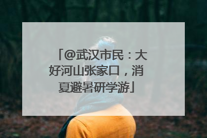 @武汉市民：大好河山张家口，消夏避暑研学游