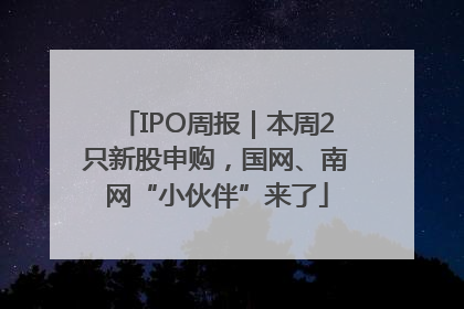IPO周报｜本周2只新股申购，国网、南网“小伙伴”来了